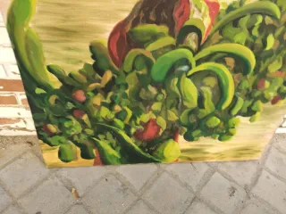 Cuadro oleo Pintura abstracta vintage antiguo