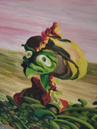 Cuadro oleo Pintura abstracta vintage antiguo