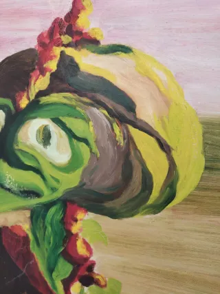 Cuadro oleo Pintura abstracta vintage antiguo