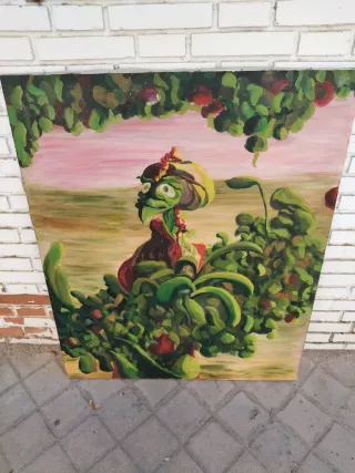 Cuadro oleo Pintura abstracta vintage antiguo