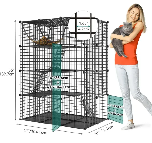Jaula XXL para Gatos - Estructura Modular