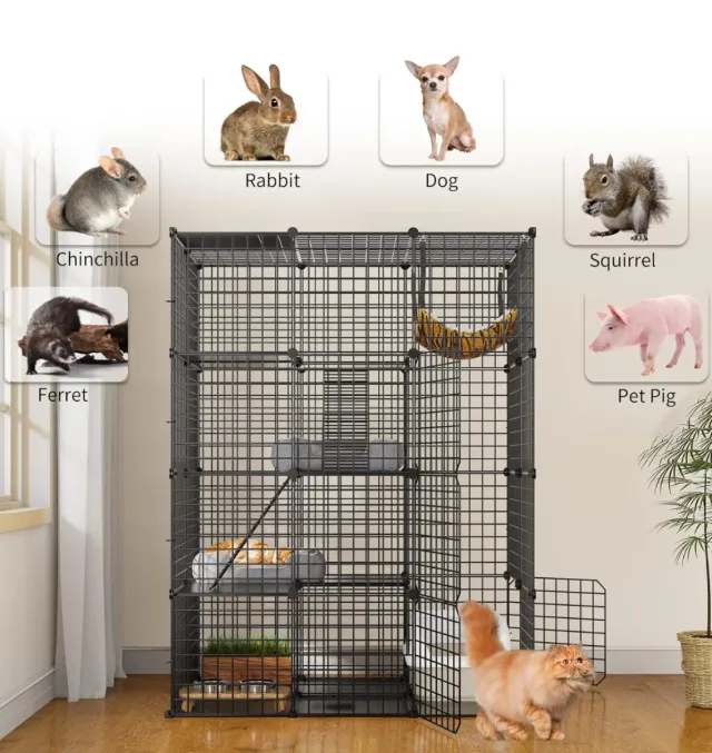 Jaula XXL para Gatos - Estructura Modular