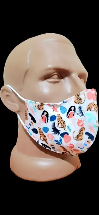 12 Mascarillas Tela Reutilizables Diseño
