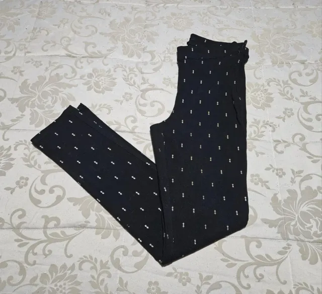 Pantalón negro estampado elastico
