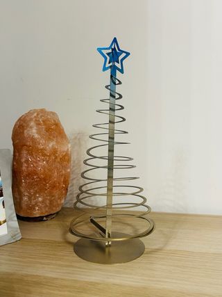 Albero Natale Metallo Spirale Luci LED