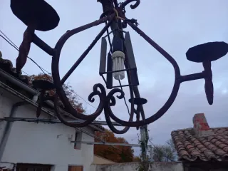 Lámpara de forja exterior