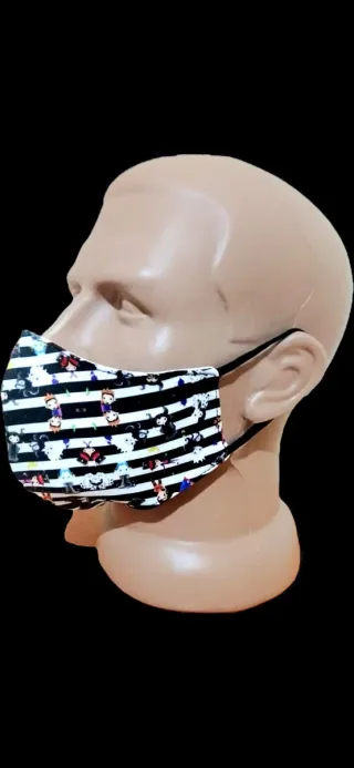 12 Mascarillas Tela Reutilizables Diseño