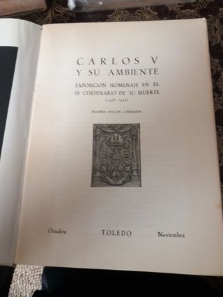 Libro antiguo Carlos V 1958