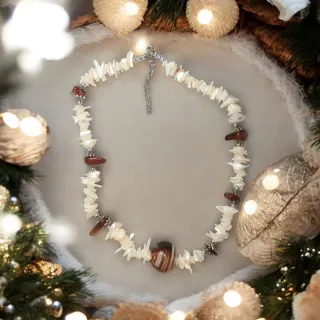 Collana madreperla ed agata