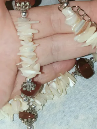 Collana madreperla ed agata