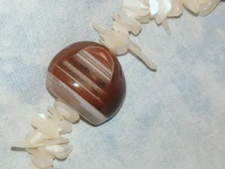 Collana madreperla ed agata