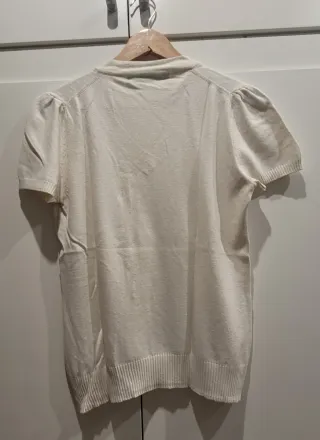 Jersey ALICIA RUEDA blanco manga corta apliques