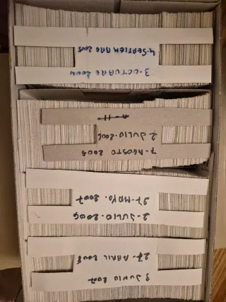 Colección Cupones ONCE Años 1984-2009, correlativa