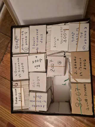 Colección Cupones ONCE Años 1984-2009, correlativa