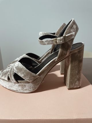 Paco Rodriguez Tacones Perla Gris Talla 39