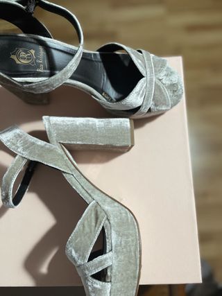 Paco Rodriguez Tacones Perla Gris Talla 39
