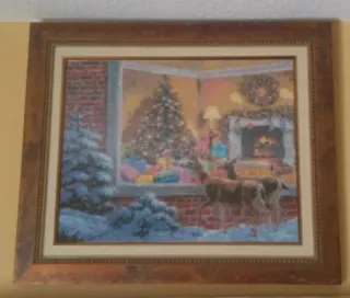 Cuadro Punto de Cruz Navideño