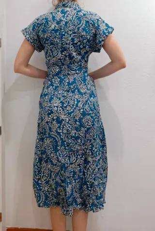 Vestido Midi Zara Estampado XS NUEVO
