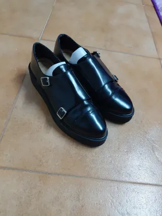 Zapatos mujer Marypaz Talla 38 Doble Hebilla Negro