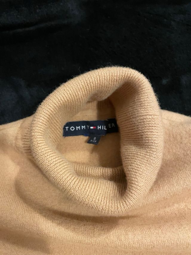 Jersey Tommy Hilfiger Beige Cuello Alto Mujer