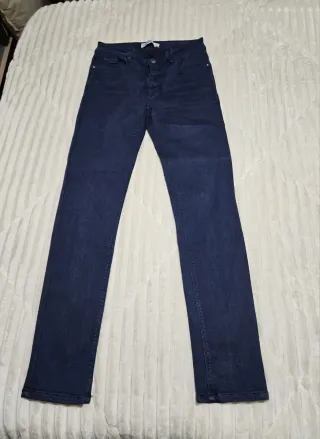 Pantalón vaquero azul mujer Zara