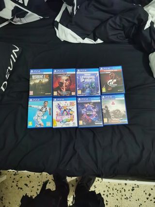 Pak de 8 juegos de play 4, poco usados