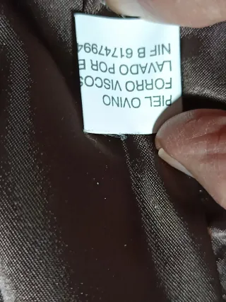 Americana de piel marrón Talla M