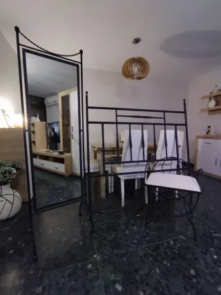 Conjunto Forja: Espejo, Cabecero y Banco