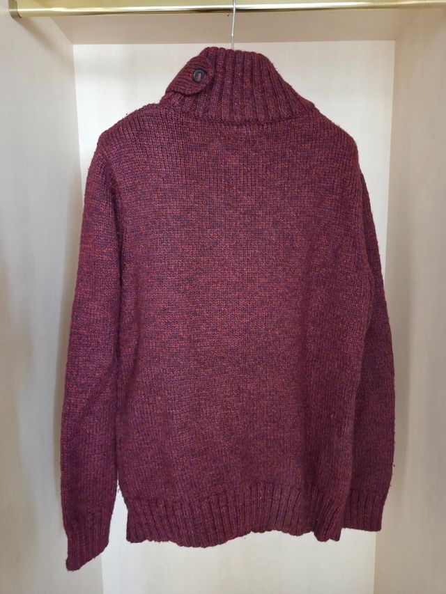 Jersey hombre cuello alto botones talla L