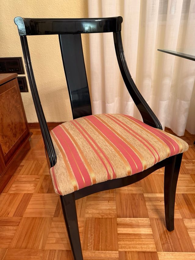 Mesa comedor cristal y 6 sillas