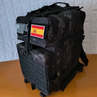 Mochila Táctica Militar Camuflaje Negra Senderismo