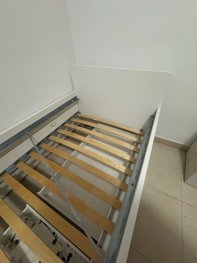 Cama nido niño blanca 90x200 con somier