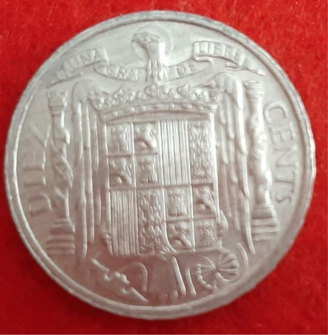 Moneda 10 céntimos España 1953