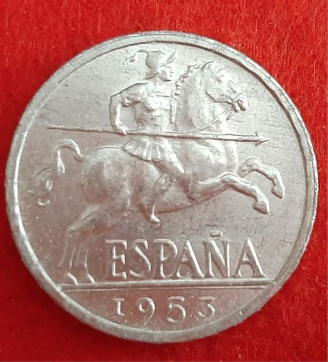 Moneda 10 céntimos España 1953