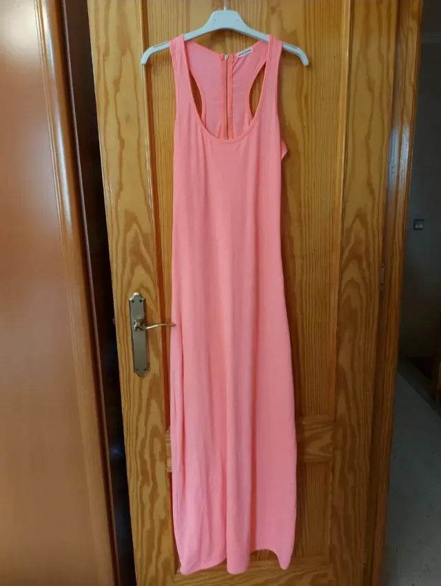 Vestido largo rosa talla S