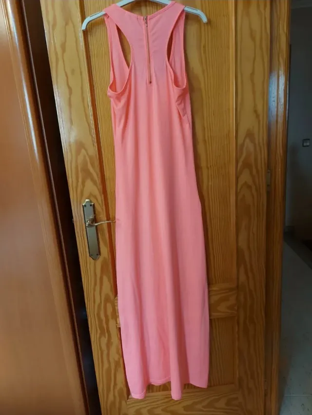 Vestido largo rosa talla S