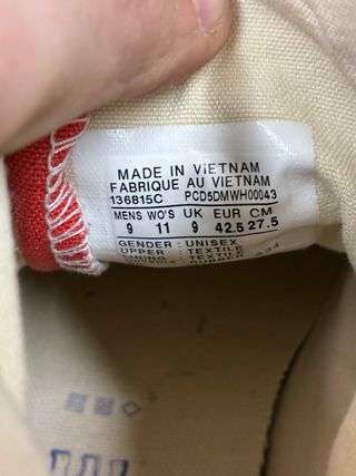 Converse Rosse Taglia 42.5