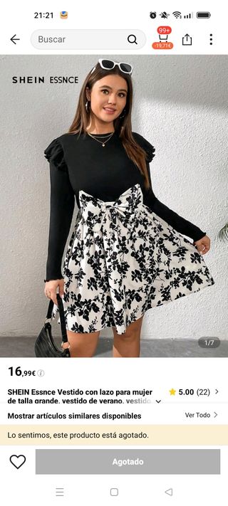 Vestido SHEIN talla grande XXXL