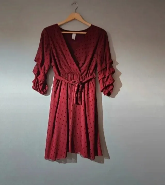 Vestido mujer burdeos