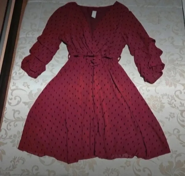 Vestido mujer burdeos