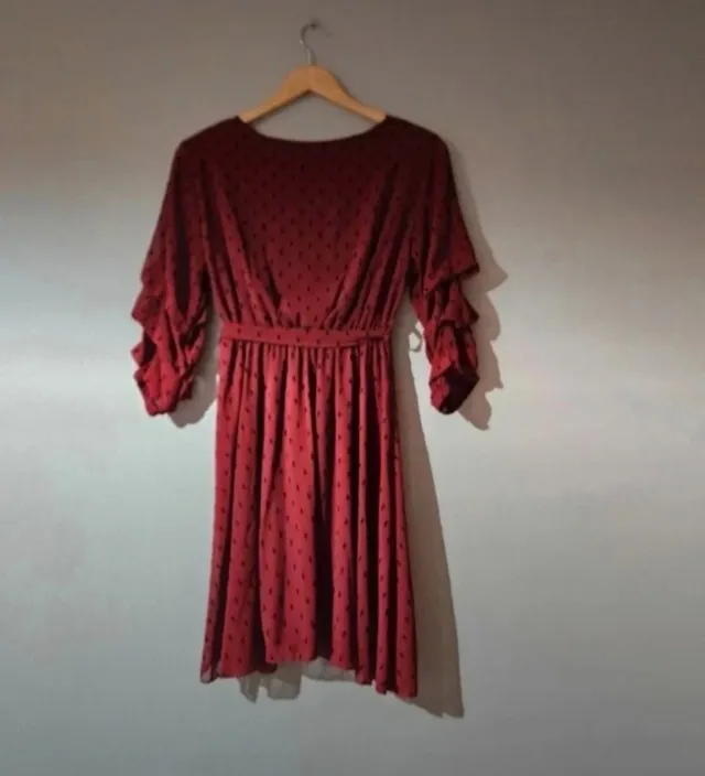 Vestido mujer burdeos