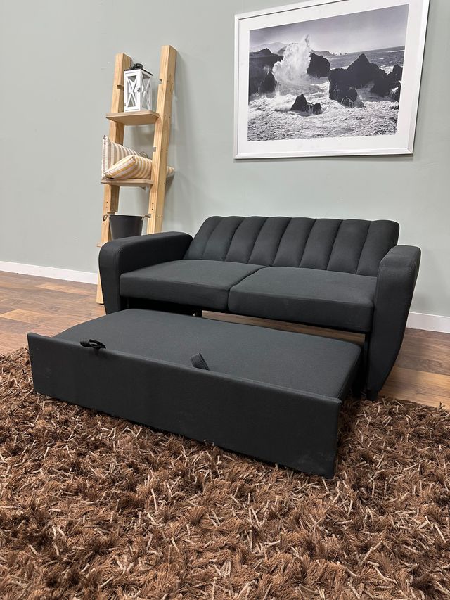 Sofá Cama Gris Tela