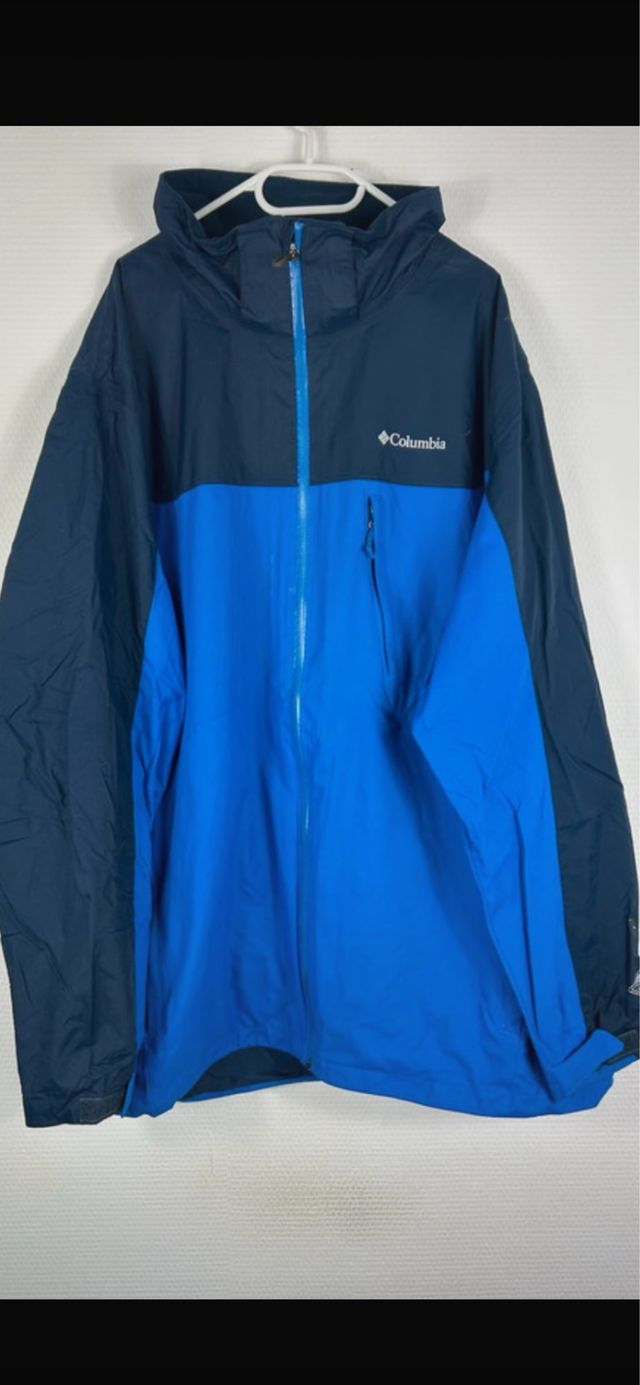 Chaqueta Columbia Impermeable Azul Marino y Azul
