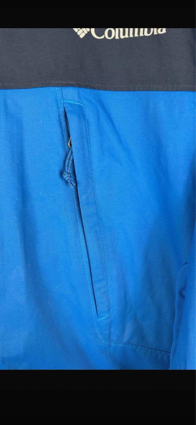 Chaqueta Columbia Impermeable Azul Marino y Azul