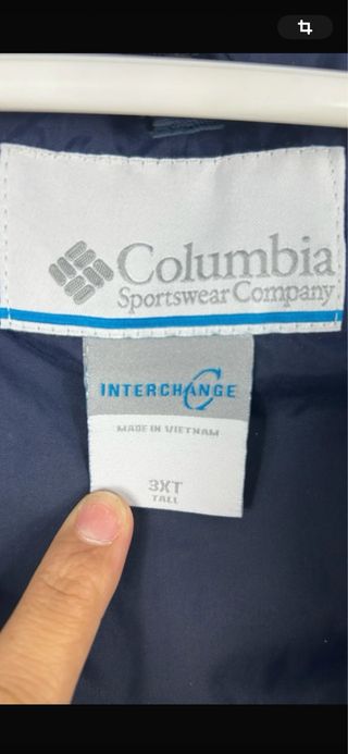 Chaqueta Columbia Impermeable Azul Marino y Azul