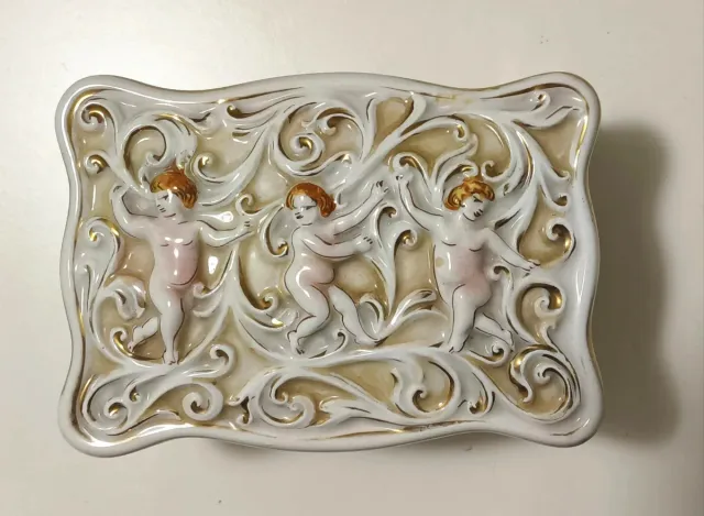 Portagioie Capodimonte Cherubini in Porcellana