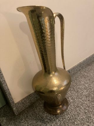 Portaombrelli/fioriera in metallo dorato