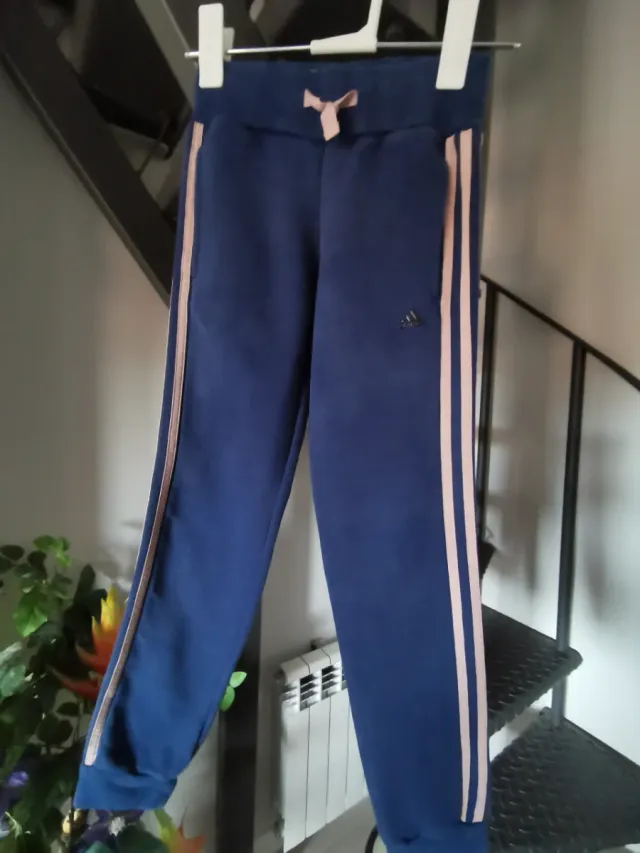 Pantalón Chándal Adidas Azul y Rosa