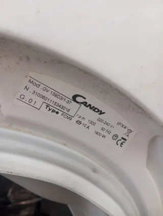 Tapa lavadora Candy GV 139D3/1-37
