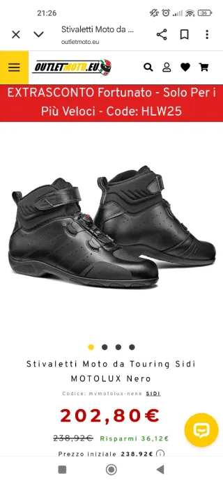 Scarpe Sidi Motolux Nere n 41